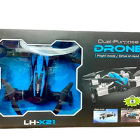 Dual Purpose Drone LH-X21, Flight Mode or Drive On Land
